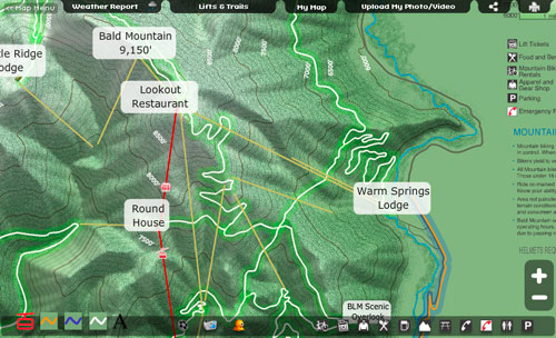 Baldy Summer Trail Map